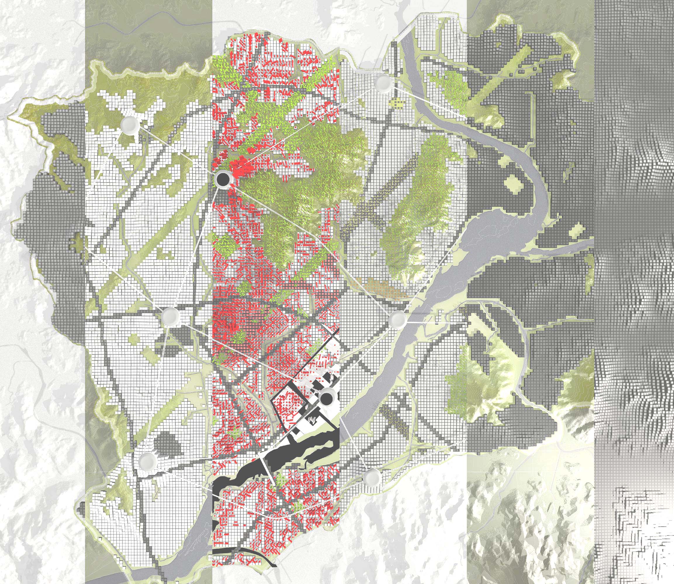 Konzeptbild einer Stadt von zoomtown